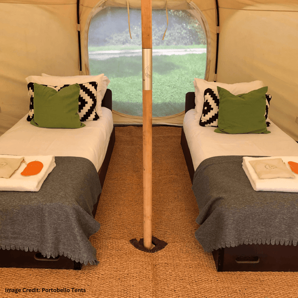 4m Hybrid Deluxe - 2 person luxury canvas bell tent - Lotus Belle UK